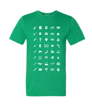 Load image into Gallery viewer, ICONSPEAK Build Abroad - official shirt Men - ICONSPEAK Travel shirt, traveller t-shirt, backpacker and backpacking shirt, icon language shirt