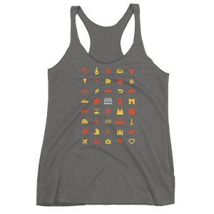 ICONSPEAK Barca City Women's Tank - ICONSPEAK Travel shirt, traveller t-shirt, backpacker and backpacking shirt, icon language shirt