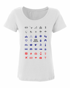 ICONSPEAK Moscow City Women's Shirt - ICONSPEAK Travel shirt, traveller t-shirt, backpacker and backpacking shirt, icon language shirt