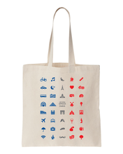 Load image into Gallery viewer, ICONSPEAK Paris Tote bag - ICONSPEAK Travel shirt, traveller t-shirt, backpacker and backpacking shirt, icon language shirt
