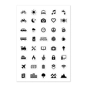 ICONSPEAK Travel Icons Sticker sheet