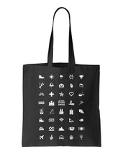 Load image into Gallery viewer, ICONSPEAK Swiss Edition Tote Bag - ICONSPEAK Travel shirt, traveller t-shirt, backpacker and backpacking shirt, icon language shirt