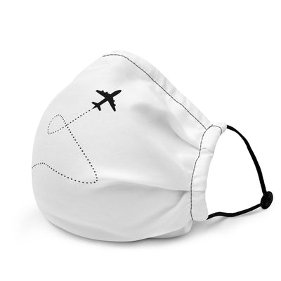 Airplane Route Premium Face Mask