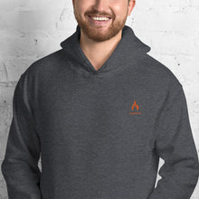 Load image into Gallery viewer, ICONSPEAK ONE Fire Hoodie Embroidered - ICONSPEAK Travel shirt, traveller t-shirt, backpacker and backpacking shirt, icon language shirt