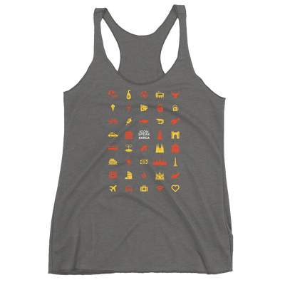 ICONSPEAK Barca City Women's Tank - ICONSPEAK Travel shirt, traveller t-shirt, backpacker and backpacking shirt, icon language shirt