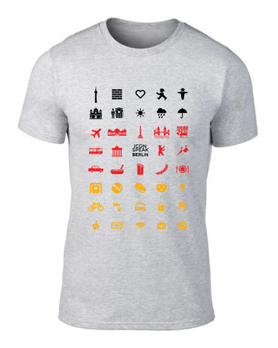 ICONSPEAK Berlin City Men's Shirt - ICONSPEAK Travel shirt, traveller t-shirt, backpacker and backpacking shirt, icon language shirt