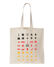 Load image into Gallery viewer, ICONSPEAK Berlin Tote bag - ICONSPEAK Travel shirt, traveller t-shirt, backpacker and backpacking shirt, icon language shirt