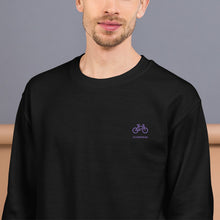 Load image into Gallery viewer, ICONSPEAK ONE Bicycle Sweatshirt Embroidered - ICONSPEAK Travel shirt, traveller t-shirt, backpacker and backpacking shirt, icon language shirt