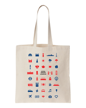 Load image into Gallery viewer, ICONSPEAK London Tote bag - ICONSPEAK Travel shirt, traveller t-shirt, backpacker and backpacking shirt, icon language shirt