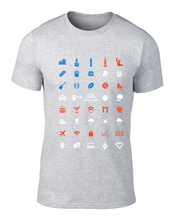 Load image into Gallery viewer, ICONSPEAK New York City Men&#39;s Shirt - ICONSPEAK Travel shirt, traveller t-shirt, backpacker and backpacking shirt, icon language shirt
