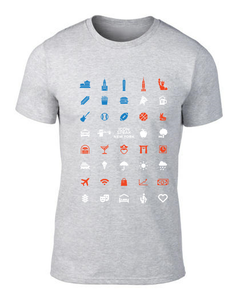 ICONSPEAK New York City Men's Shirt - ICONSPEAK Travel shirt, traveller t-shirt, backpacker and backpacking shirt, icon language shirt
