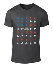 Load image into Gallery viewer, ICONSPEAK New York City Men&#39;s Shirt - ICONSPEAK Travel shirt, traveller t-shirt, backpacker and backpacking shirt, icon language shirt
