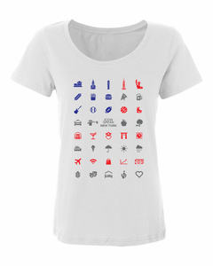 ICONSPEAK New York City Women's Shirt - ICONSPEAK Travel shirt, traveller t-shirt, backpacker and backpacking shirt, icon language shirt