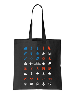 ICONSPEAK New York Tote bag - ICONSPEAK Travel shirt, traveller t-shirt, backpacker and backpacking shirt, icon language shirt