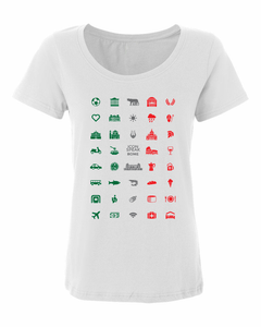 ICONSPEAK Rome City Women's Shirt - ICONSPEAK Travel shirt, traveller t-shirt, backpacker and backpacking shirt, icon language shirt