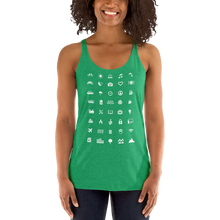 Load image into Gallery viewer, ICONSPEAK World Edition Women&#39;s Tanktop - ICONSPEAK Travel shirt, traveller t-shirt, backpacker and backpacking shirt, icon language shirt