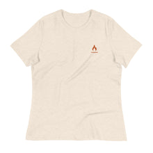 Load image into Gallery viewer, ICONSPEAK One Fire Women&#39;s Shirt Embroidered - ICONSPEAK Travel shirt, traveller t-shirt, backpacker and backpacking shirt, icon language shirt