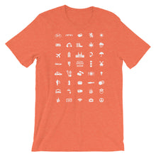 Load image into Gallery viewer, ICONSPEAK Adam City Men&#39;s Shirt - ICONSPEAK Travel shirt, traveller t-shirt, backpacker and backpacking shirt, icon language shirt