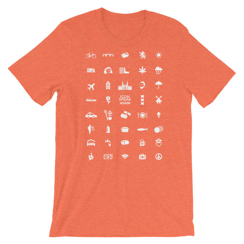 ICONSPEAK Adam City Men's Shirt - ICONSPEAK Travel shirt, traveller t-shirt, backpacker and backpacking shirt, icon language shirt