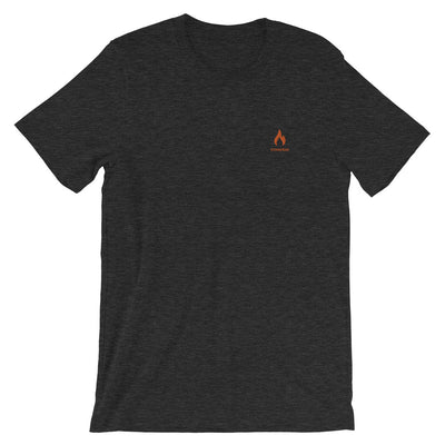 ICONSPEAK One Fire Shirt Embroidered - ICONSPEAK Travel shirt, traveller t-shirt, backpacker and backpacking shirt, icon language shirt