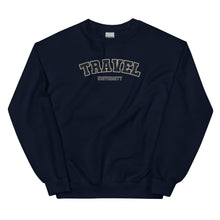 Load image into Gallery viewer, Travel University College Embroidered Unisex Sweatshirt
